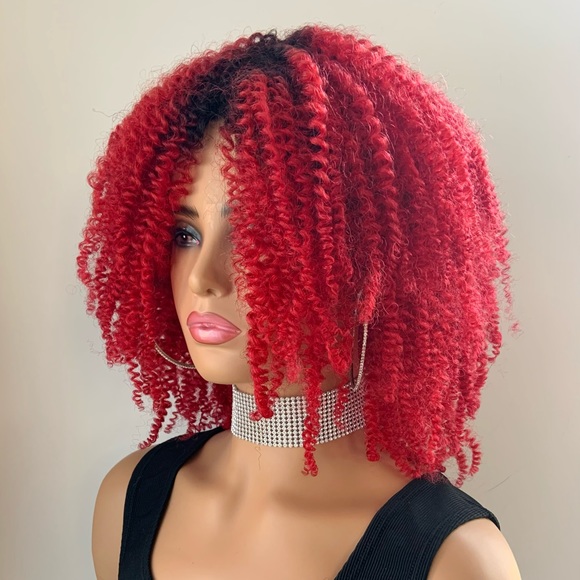 Ombre Red “Put On & Go” Synthetic Fiber Wig for Events/Gaming…♥️ - Picture 7 of 8